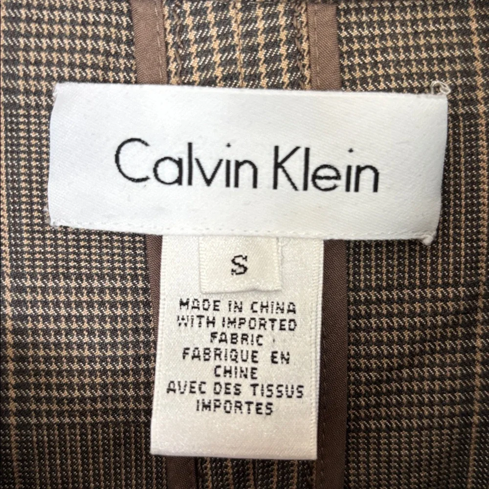 90s dogtooth‎ Trench Coat